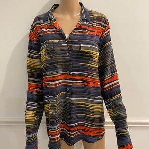 Equipment NWOT never worn! 
Beautiful “frenzy” silk blouse.